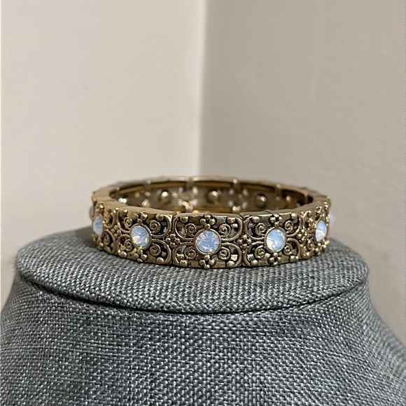 Lia Sophia Gold Tone Stretch Bracelet - Picture 3 of 4